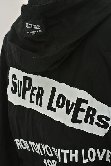 SUPER LOVERS（スーパーラバーズ）の古着「フード付きバックプリントロング丈ブルゾン（ブルゾン・スタジャン）」大画像５へ