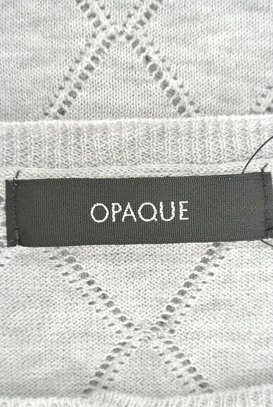 OPAQUE（オペーク）の古着「チェック柄七分袖ニットカーディガン（カーディガン・ボレロ）」大画像６へ