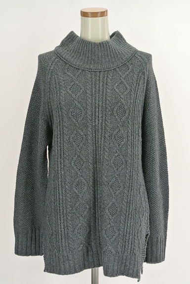L'EQUIPE（レキップ）の古着「ケーブル編みモックネックミドルセーター（セーター）」大画像１へ