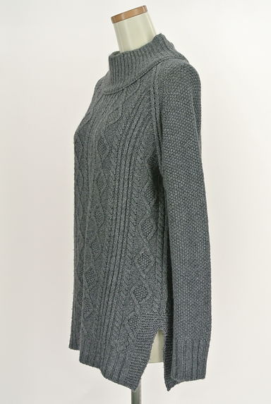 L'EQUIPE（レキップ）の古着「ケーブル編みモックネックミドルセーター（セーター）」大画像３へ