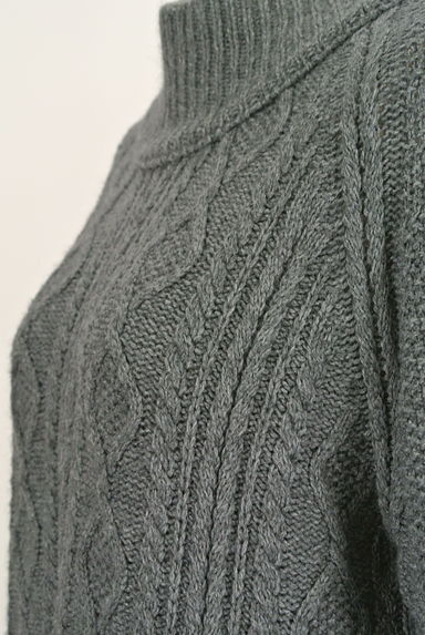 L'EQUIPE（レキップ）の古着「ケーブル編みモックネックミドルセーター（セーター）」大画像４へ