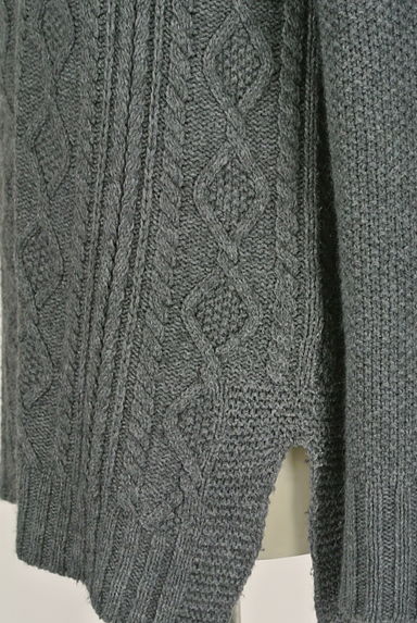 L'EQUIPE（レキップ）の古着「ケーブル編みモックネックミドルセーター（セーター）」大画像５へ