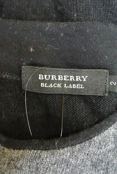 BURBERRY BLACK LABEL（バーバリーブラックレーベル）の古着「ボーダー柄ワンポイント刺繍ニット（ニット）」大画像６へ