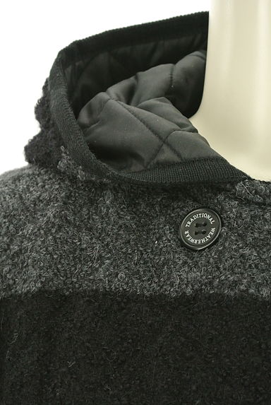 Traditional Weatherwear（トラディショナルウェザーウェア）の古着「ワイドボーダーミドル丈コート（コート）」大画像４へ