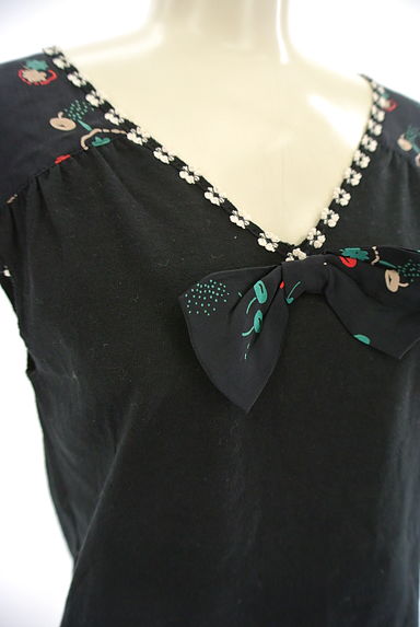 ANNA SUI（アナスイ）の古着「フラワー刺繍Ｖネックカットソー（カットソー・プルオーバー）」大画像４へ