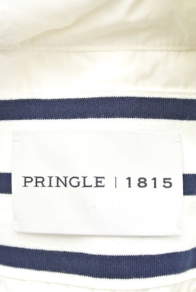 PRINGLE1815（プリングル1815）の古着「爽やかホワイトミドル丈ブルゾン（ブルゾン・スタジャン）」大画像６へ