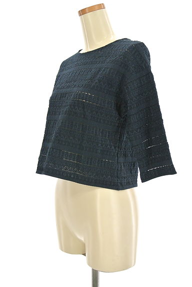 Demi-Luxe BEAMS（デミルクスビームス）の古着「透かしレース編みショートプルオーバー（カットソー・プルオーバー）」大画像３へ