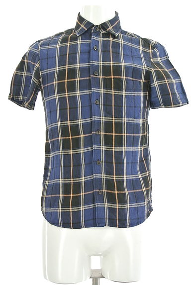HAMNETT（ハムネット）の古着「チェック柄リネンシャツ（カジュアルシャツ）」大画像１へ