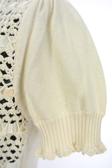 EmilyTemple cute（エミリーテンプルキュート）の古着「透かし編みショート丈ニットカーデ（カーディガン・ボレロ）」大画像５へ