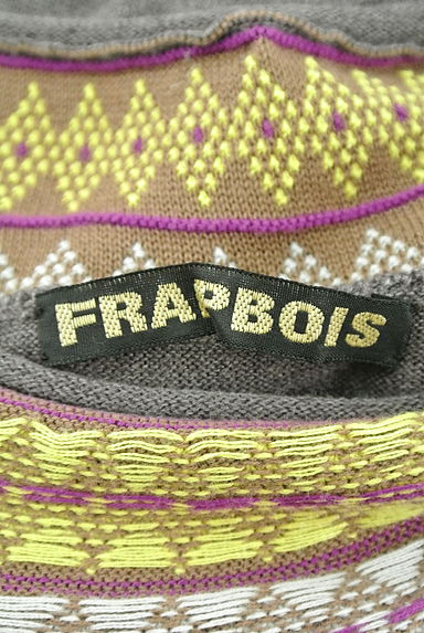 FRAPBOIS（フラボア）の古着「ジャガード柄切替ロングニットワンピ（ワンピース・チュニック）」大画像６へ