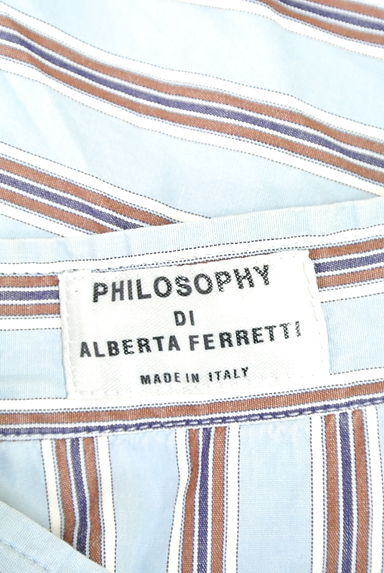 PHILOSOPHY DI ALBERTA FERRETTI（フィロソフィーアルベルタフィレッティ）の古着「袖リボンストライプブラウス（ブラウス）」大画像６へ
