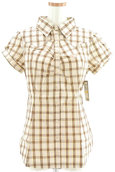 ROCAWEAR（ロカウェア）の古着「チェック柄タイトフレアシャツ（カジュアルシャツ）」大画像１へ