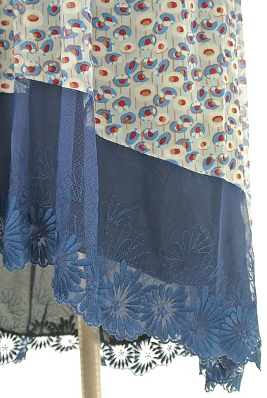 ANNA SUI（アナスイ）の古着「裾チュールフィッシュテールワンピース（ワンピース・チュニック）」大画像５へ