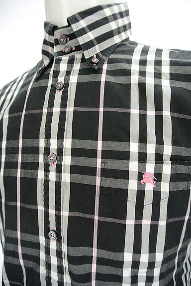 BURBERRY BLACK LABEL（バーバリーブラックレーベル）の古着「左胸ポケットチェック柄シャツ（カジュアルシャツ）」大画像４へ