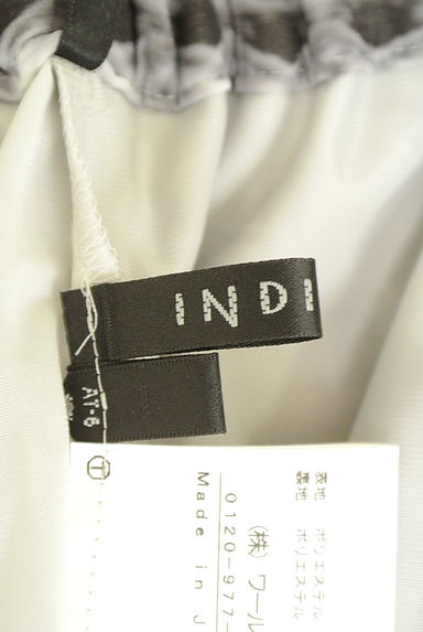 INDIVI V.A.I（インディヴィヴァイ）の古着「モノトーンプリントシアーパンツ（パンツ）」大画像６へ