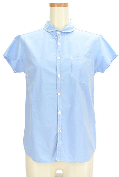 NATURAL LAUNDRY（ナチュラルランドリー）の古着「爽やかブルーのステッチシャツ（カジュアルシャツ）」大画像１へ
