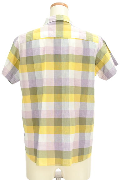 NATURAL LAUNDRY（ナチュラルランドリー）の古着「淡いチェック柄のさらっとシャツ（カットソー・プルオーバー）」大画像２へ