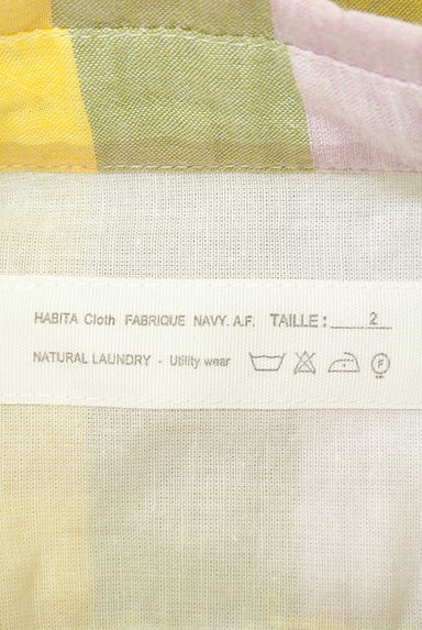 NATURAL LAUNDRY（ナチュラルランドリー）の古着「淡いチェック柄のさらっとシャツ（カットソー・プルオーバー）」大画像６へ