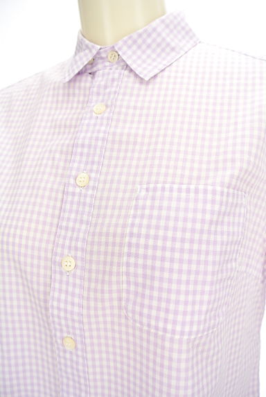 NATURAL LAUNDRY（ナチュラルランドリー）の古着「パステルギンガムのやさしさシャツ（カジュアルシャツ）」大画像４へ