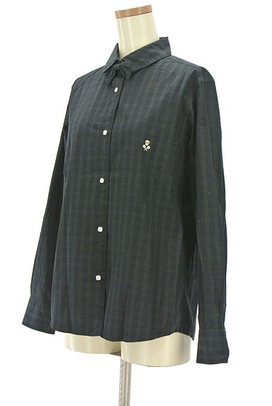 united bamboo（ユナイテッドバンブー）の古着「ワンポイント刺繍チェック柄長袖シャツ（カジュアルシャツ）」大画像３へ