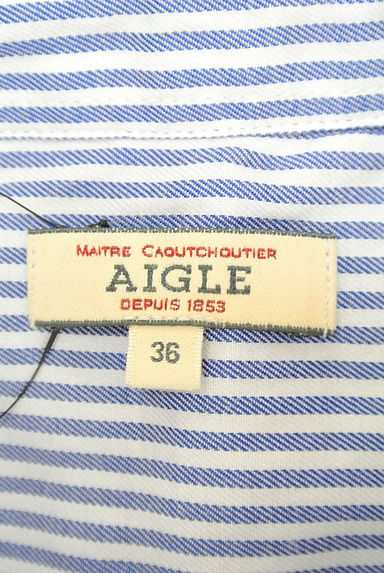 Aigle（エーグル）の古着「ストライプ柄ベーシックシャツ（カジュアルシャツ）」大画像６へ