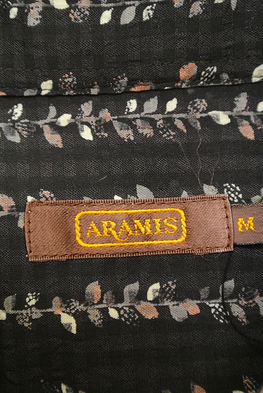 ARAMIS（アラミス）の古着「格子×葉ストライプ柄シャツ（カジュアルシャツ）」大画像６へ