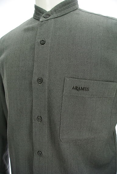 ARAMIS（アラミス）の古着「ワンポイントロゴ刺繍バンドカラーシャツ（カジュアルシャツ）」大画像４へ