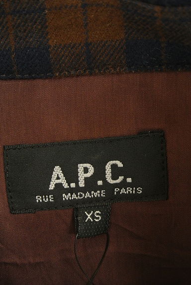 A.P.C.（アーペーセー）の古着「ウエストリボン付きチェックシャツワンピース（ワンピース・チュニック）」大画像６へ