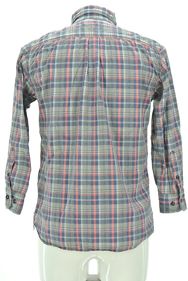 OMNIGOD（オムニゴッド）の古着「ラウンドヘムチェック柄コットンシャツ（カジュアルシャツ）」大画像２へ
