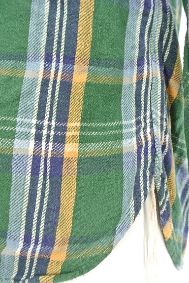 OMNIGOD（オムニゴッド）の古着「ラウンドヘムチェック柄コットンシャツ（カジュアルシャツ）」大画像５へ