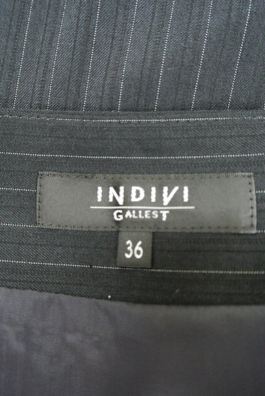 INDIVI（インディヴィ）の古着「ピンストライプ膝上マーメイドスカート（ミニスカート）」大画像６へ