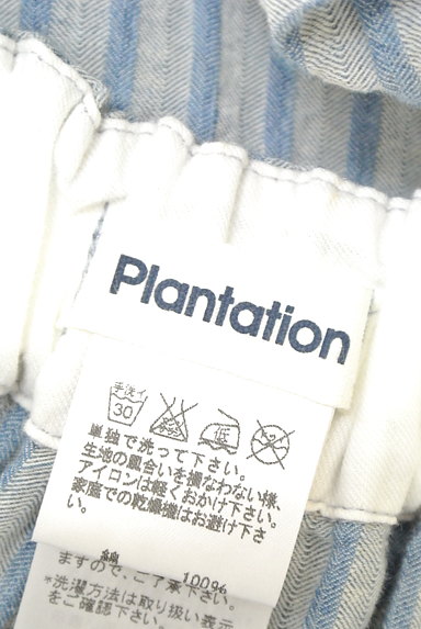 Plantation（プランテーション）の古着「切替ストライプワイドパンツ（パンツ）」大画像６へ