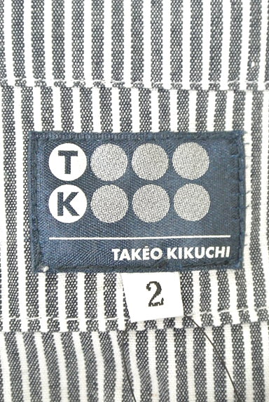tk.TAKEO KIKUCHI（ティーケータケオキクチ）の古着「Ｖネックヒッコリープルオーバー（カットソー・プルオーバー）」大画像６へ