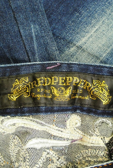 RED PEPPER（レッドペッパー）の古着「ヒップスカル刺繍スリムデニムパンツ（デニムパンツ）」大画像６へ
