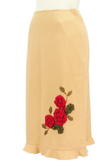 L'EST ROSE（レストローズ）の古着「薔薇デザインミディ丈マーメイドスカート（スカート）」大画像３へ
