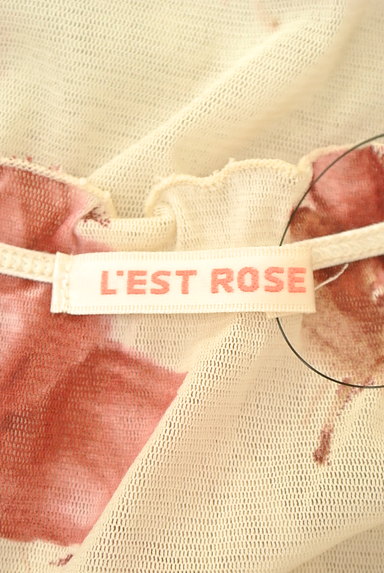 L'EST ROSE（レストローズ）の古着「七分袖花柄シアーブラウス（カットソー・プルオーバー）」大画像６へ