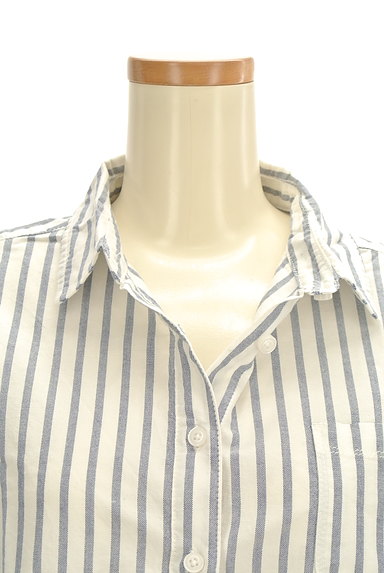 SM2（サマンサモスモス）の古着「ストライプ柄コットンシャツ（カジュアルシャツ）」大画像４へ