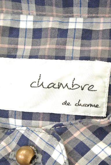 chambre de charme（シャンブルドゥシャーム）の古着「チェック柄ギャザーシャツ（カジュアルシャツ）」大画像６へ