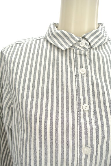 SM2（サマンサモスモス）の古着「ストライプ柄コットンシャツ（カジュアルシャツ）」大画像４へ