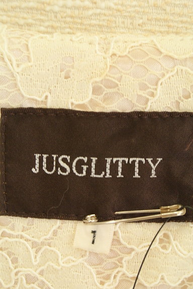 JUSGLITTY（ジャスグリッティー）の古着「ブローチ付きノーカラーロングコート（コート）」大画像６へ