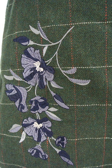 MERCURYDUO（マーキュリーデュオ）の古着「フラワー刺繍台形スカート（ミニスカート）」大画像５へ