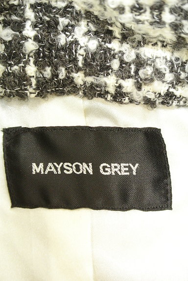 MAYSON GREY（メイソングレイ）の古着「ファー付ツイード調ロングコート（コート）」大画像６へ