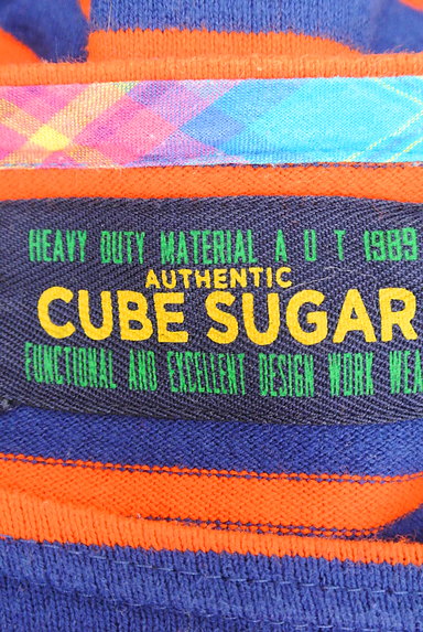 CUBE SUGAR（キューブシュガー）の古着「ボーダー柄クルーネックカットソー（ニット）」大画像６へ