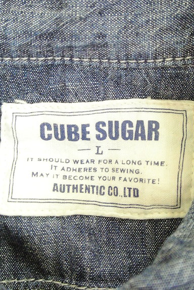 CUBE SUGAR（キューブシュガー）の古着「デニム風ダンガリーシャツ（カジュアルシャツ）」大画像６へ