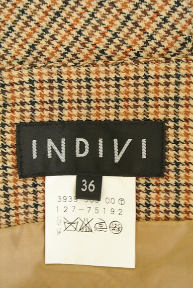 INDIVI（インディヴィ）の古着「千鳥格子セミフレアスカート（スカート）」大画像６へ