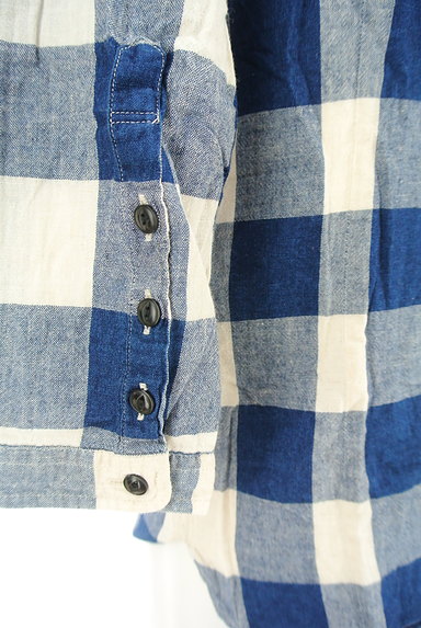TAKEO KIKUCHI（タケオキクチ）の古着「ブロックチェック七分袖シャツ（カジュアルシャツ）」大画像５へ