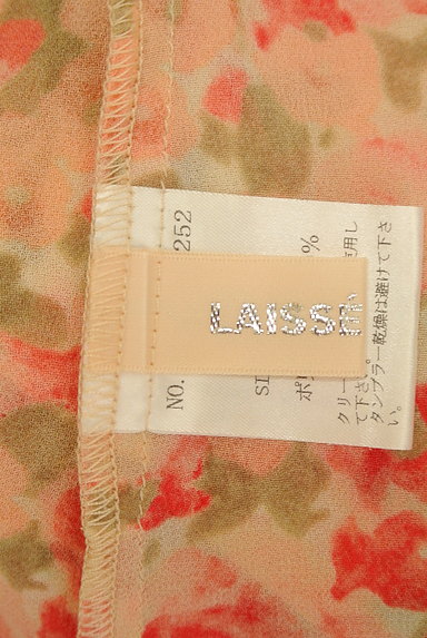 LAISSE PASSE（レッセパッセ）の古着「花柄シフォンパフ袖カットソー（カットソー・プルオーバー）」大画像６へ