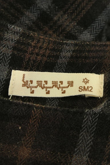 SM2（サマンサモスモス）の古着「チェック柄７分袖Ａラインワンピ（ワンピース・チュニック）」大画像６へ