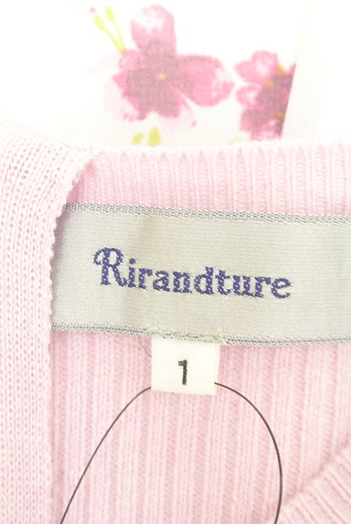 Rirandture（リランドチュール）の古着「リブ＆シフォン切替膝丈ワンピ（ワンピース・チュニック）」大画像６へ