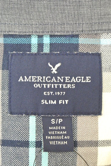 AMERICAN EAGLE OUTFITTERS（アメリカンイーグルアウトフィッターズ）の古着「チェック＆ロゴネルシャツ（カジュアルシャツ）」大画像６へ